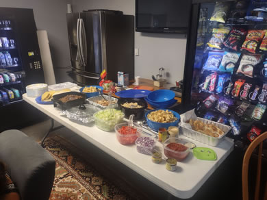 Taco Night With a Free Taco Bar in the Clubhouse