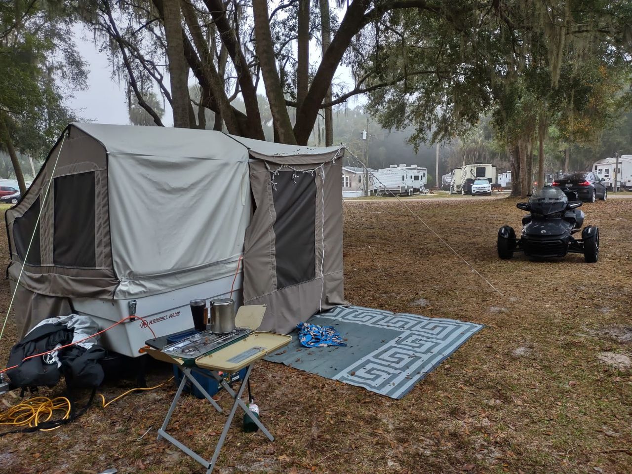 Motorcycle Pop-Up Camper At Citra Royal Palm RV Park